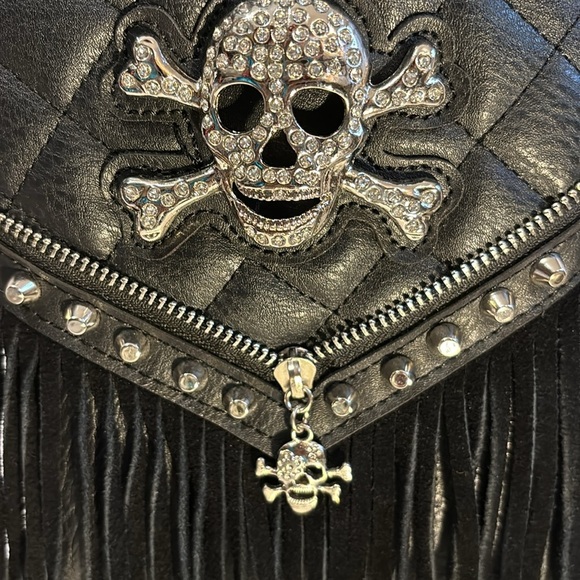 2/$30 Skull Rhinestone Studded Crossbody bag - Picture 3 of 9